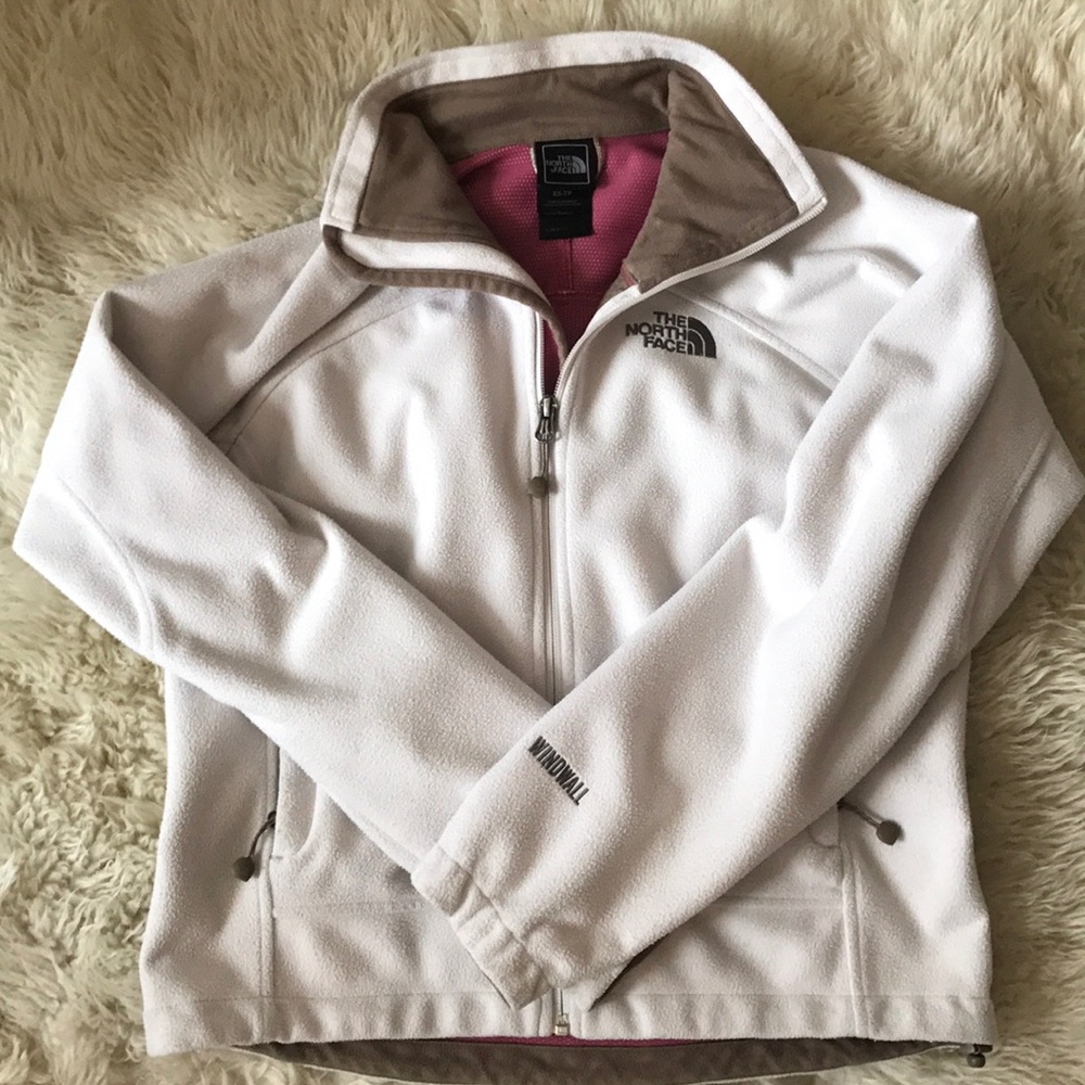 White North Face Fleece Jacket XS